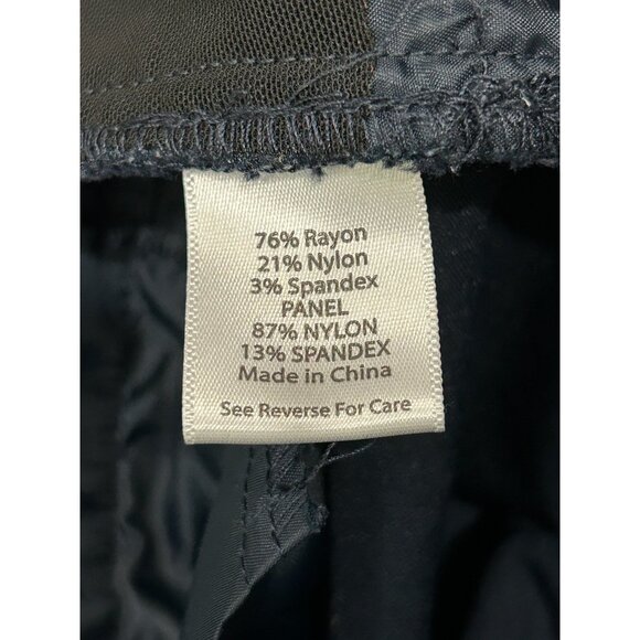 Coral Bay Womens Navy Blue Bermuda Shorts Sz 10 Slim Fit Stretch Side Pockets - Picture 8 of 12